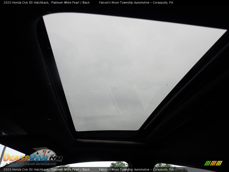 2020 Honda Civic EX Hatchback Platinum White Pearl / Black Photo #13