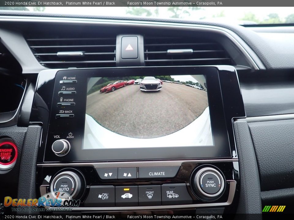 2020 Honda Civic EX Hatchback Platinum White Pearl / Black Photo #15