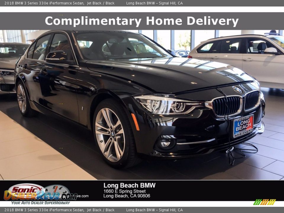 2018 BMW 3 Series 330e iPerformance Sedan Jet Black / Black Photo #1