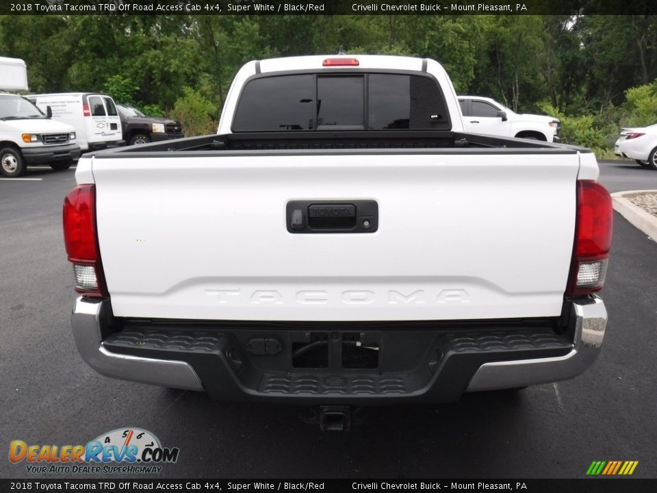 2018 Toyota Tacoma TRD Off Road Access Cab 4x4 Super White / Black/Red Photo #9