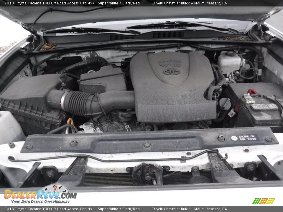 2018 Toyota Tacoma TRD Off Road Access Cab 4x4 Super White / Black/Red Photo #15