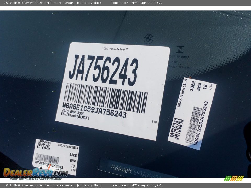 2018 BMW 3 Series 330e iPerformance Sedan Jet Black / Black Photo #11