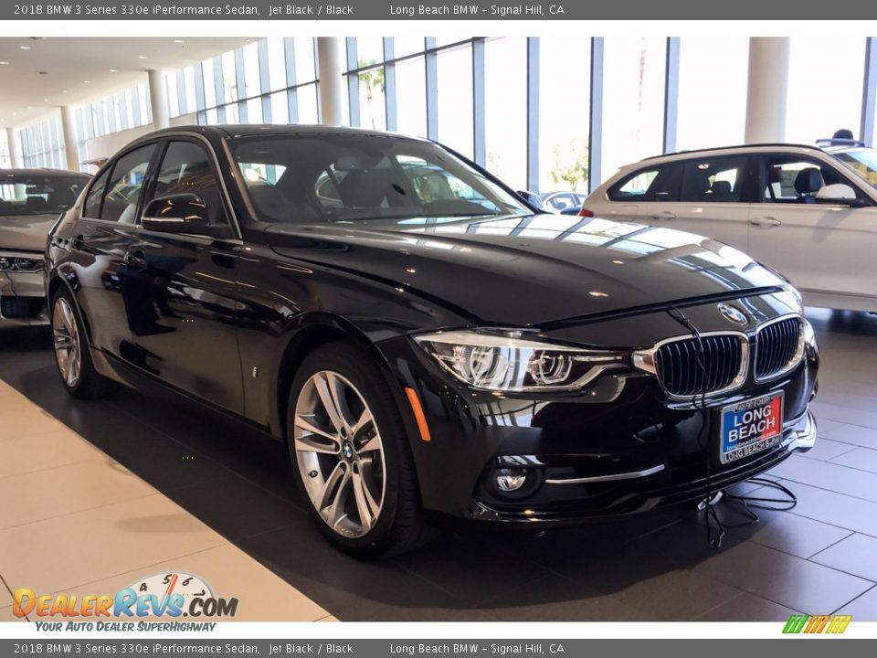 2018 BMW 3 Series 330e iPerformance Sedan Jet Black / Black Photo #12