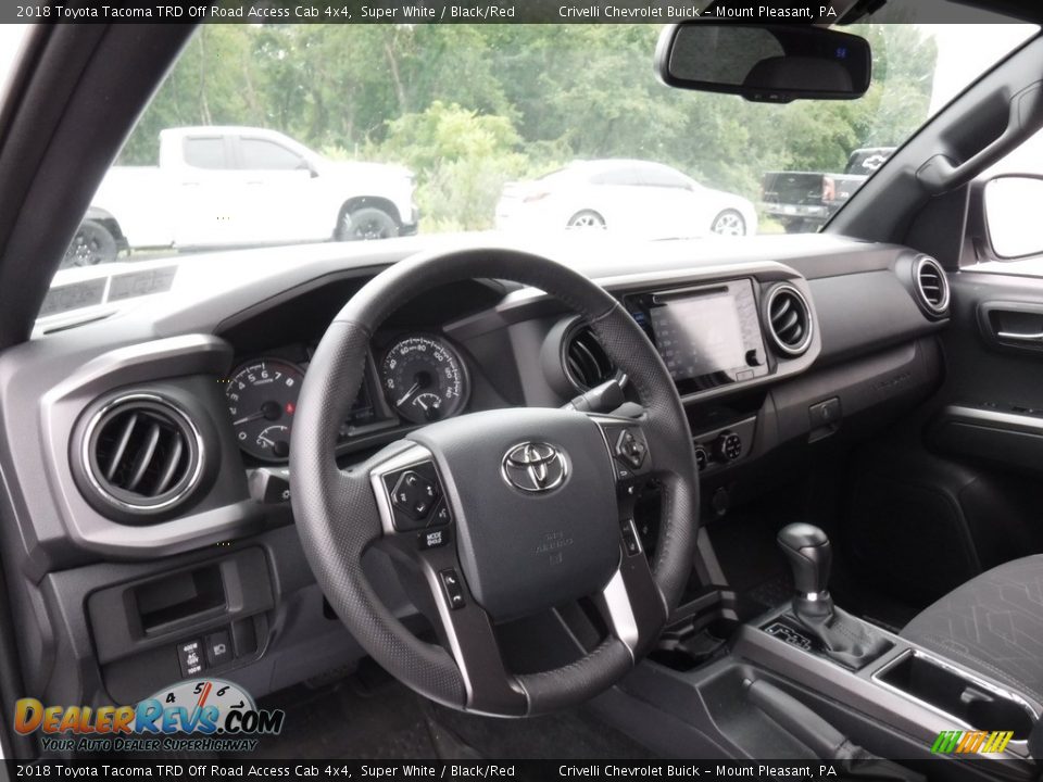 2018 Toyota Tacoma TRD Off Road Access Cab 4x4 Super White / Black/Red Photo #18