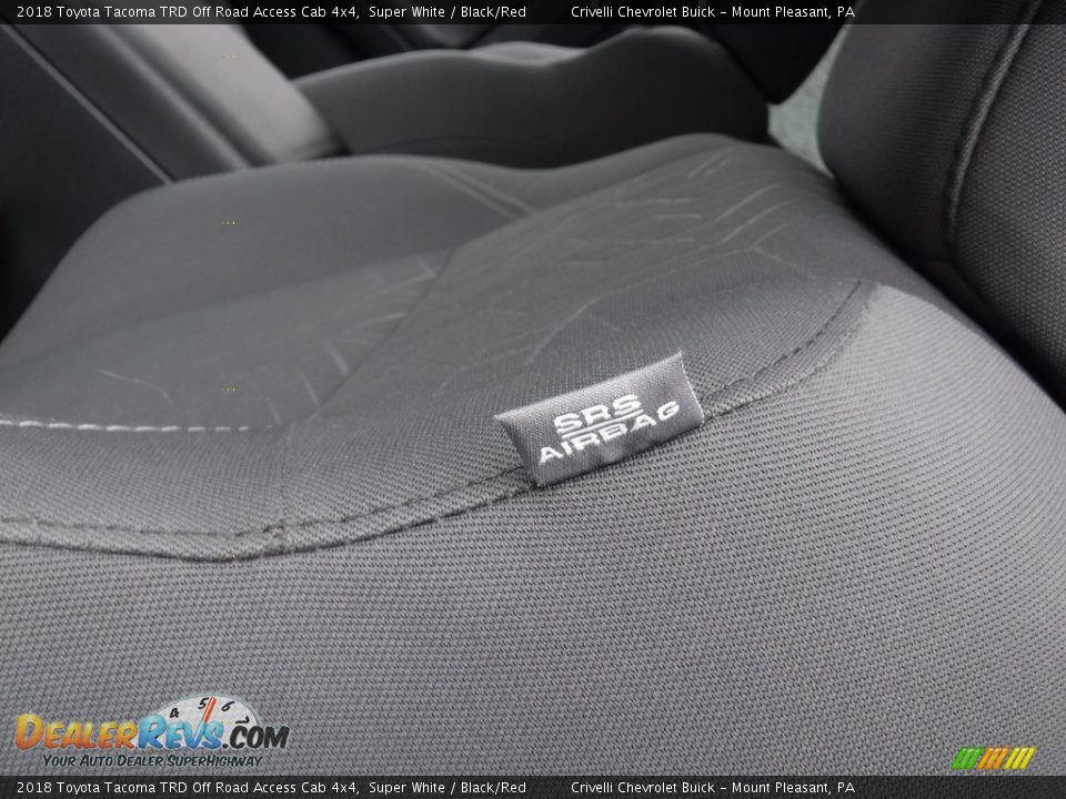 2018 Toyota Tacoma TRD Off Road Access Cab 4x4 Super White / Black/Red Photo #20