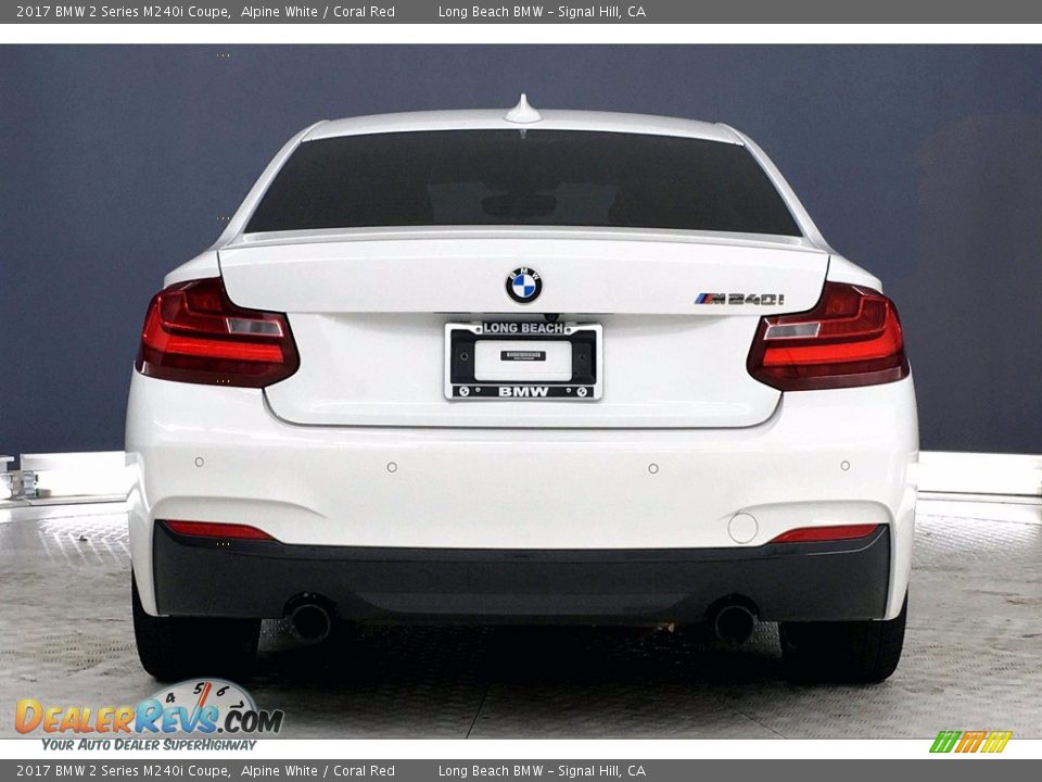 2017 BMW 2 Series M240i Coupe Alpine White / Coral Red Photo #3