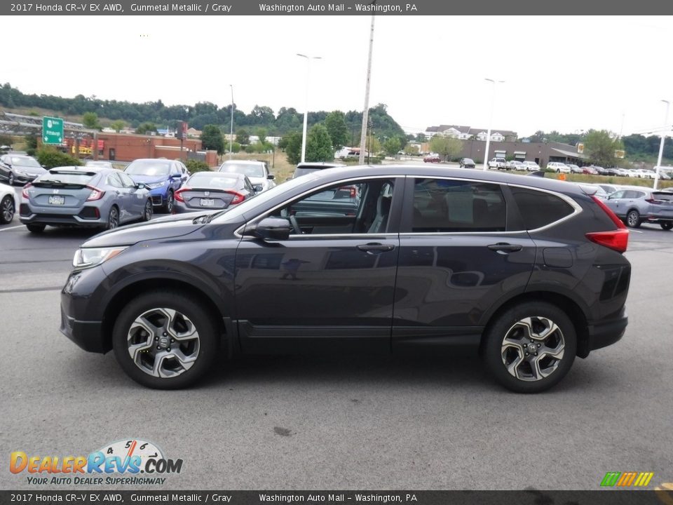 2017 Honda CR-V EX AWD Gunmetal Metallic / Gray Photo #7