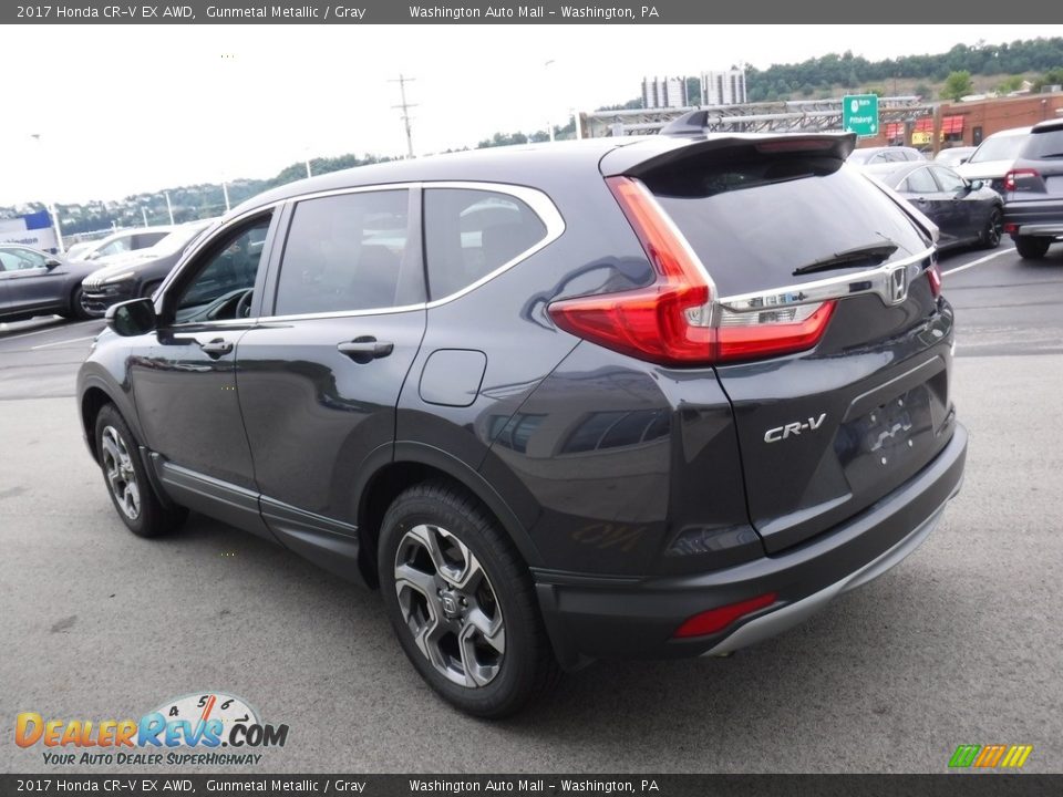 2017 Honda CR-V EX AWD Gunmetal Metallic / Gray Photo #8