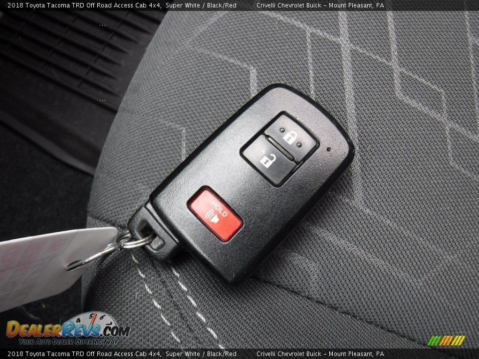 2018 Toyota Tacoma TRD Off Road Access Cab 4x4 Super White / Black/Red Photo #23