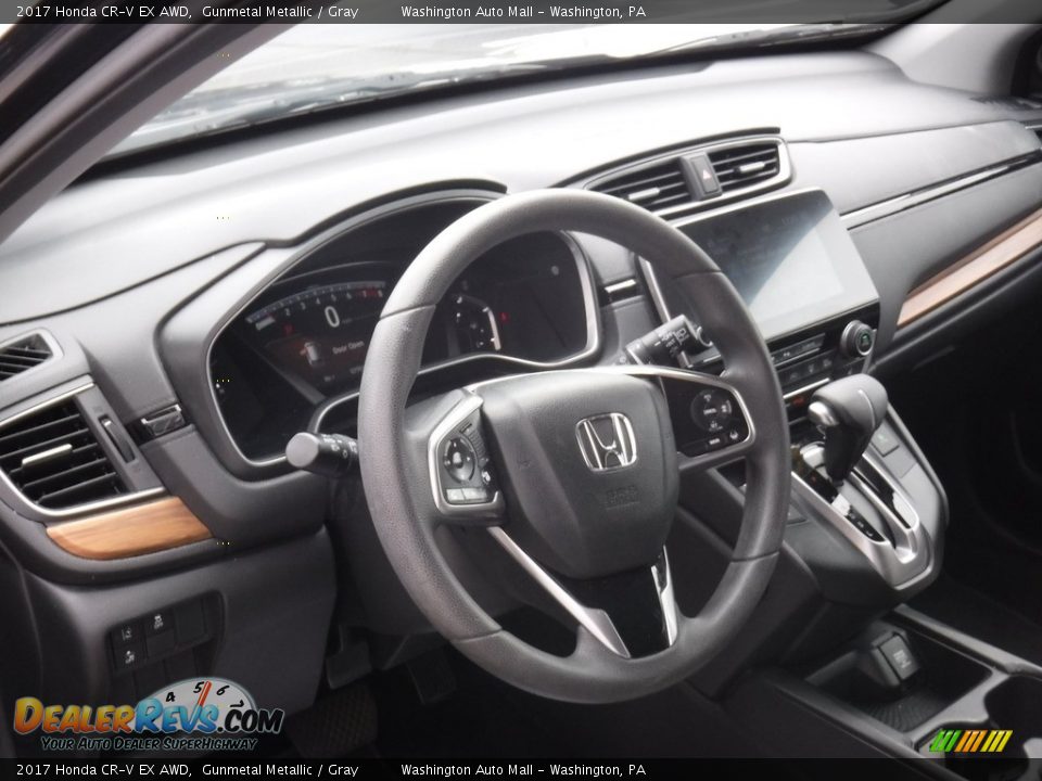 2017 Honda CR-V EX AWD Gunmetal Metallic / Gray Photo #13