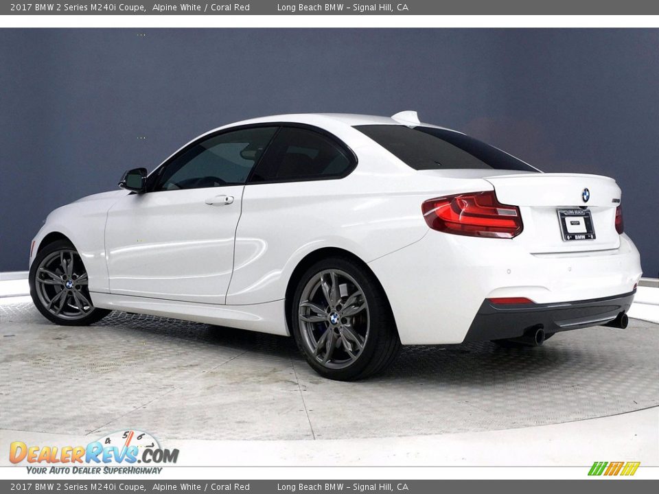 2017 BMW 2 Series M240i Coupe Alpine White / Coral Red Photo #10