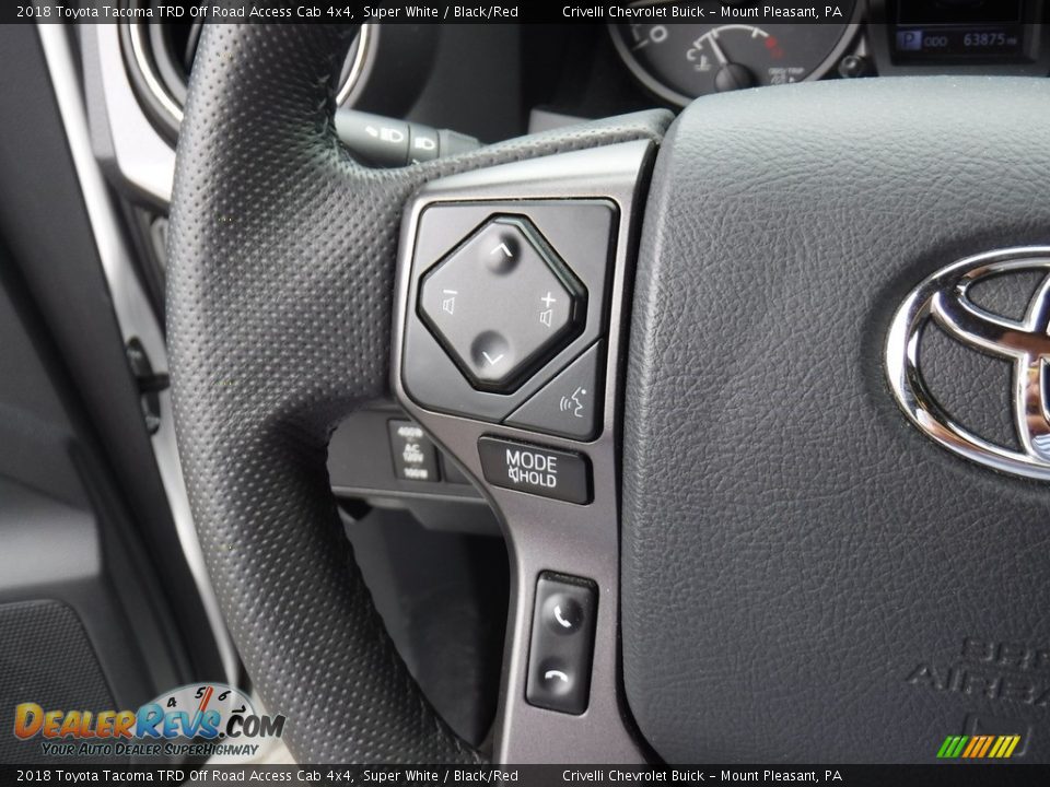 2018 Toyota Tacoma TRD Off Road Access Cab 4x4 Super White / Black/Red Photo #30