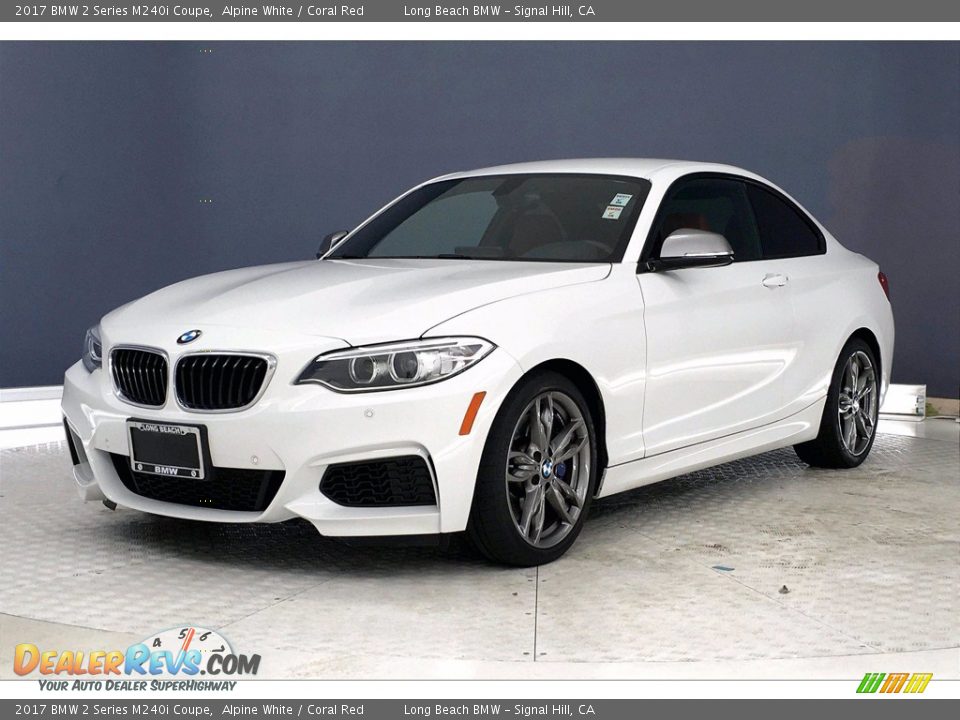 2017 BMW 2 Series M240i Coupe Alpine White / Coral Red Photo #12
