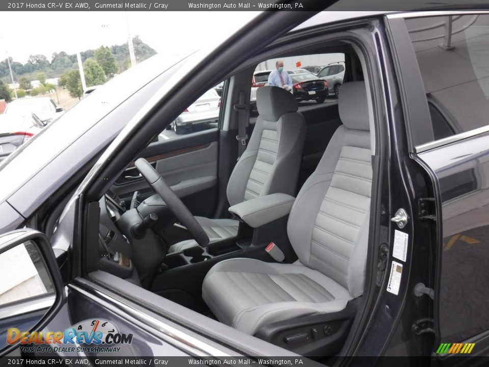 2017 Honda CR-V EX AWD Gunmetal Metallic / Gray Photo #16