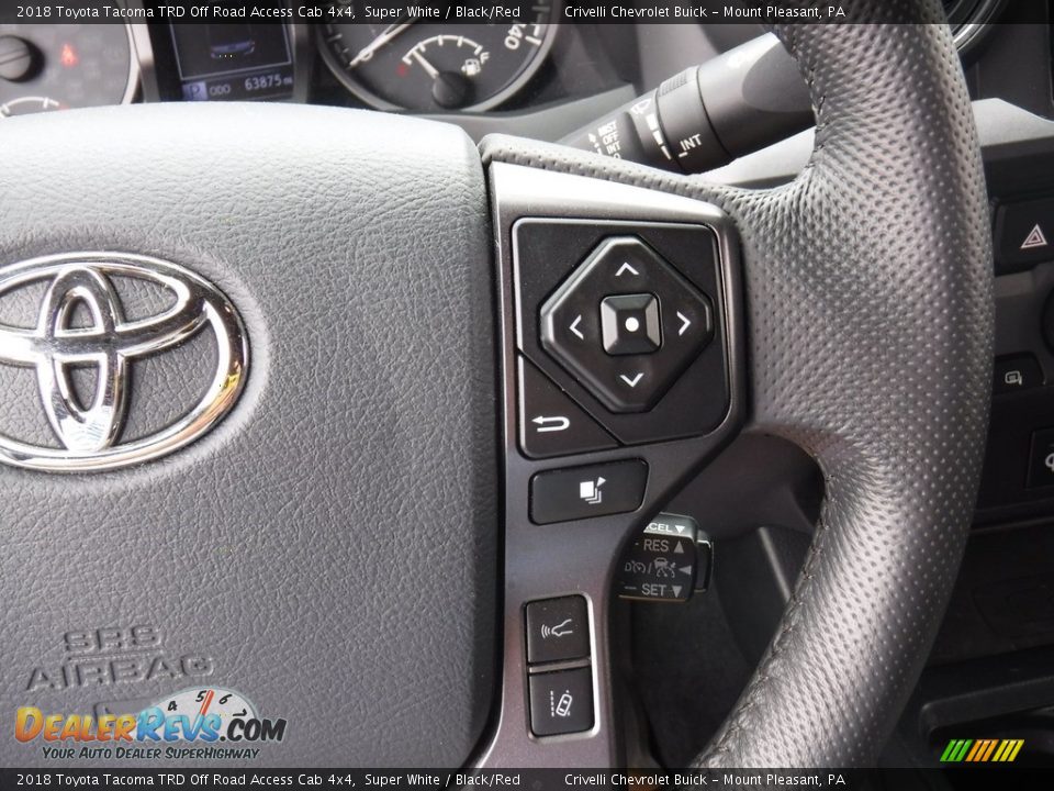 2018 Toyota Tacoma TRD Off Road Access Cab 4x4 Super White / Black/Red Photo #31