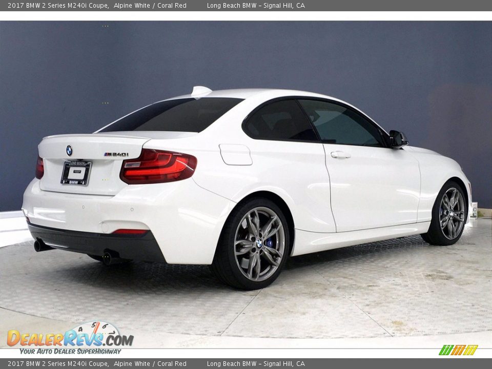 2017 BMW 2 Series M240i Coupe Alpine White / Coral Red Photo #13
