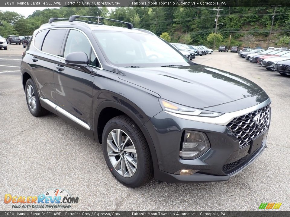 2020 Hyundai Santa Fe SEL AWD Portofino Gray / Espresso/Gray Photo #3