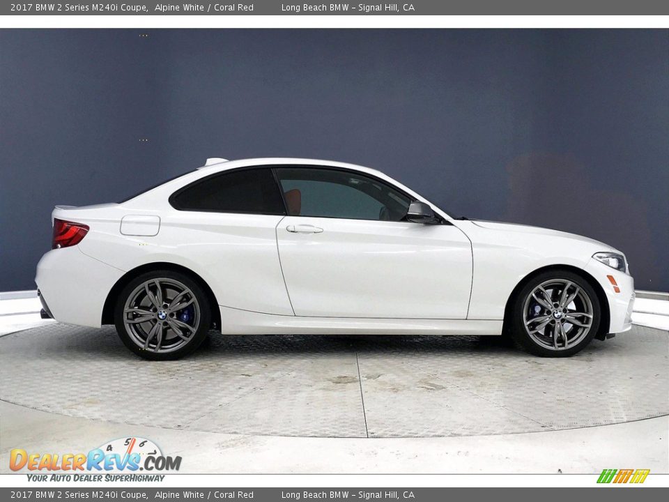 2017 BMW 2 Series M240i Coupe Alpine White / Coral Red Photo #14