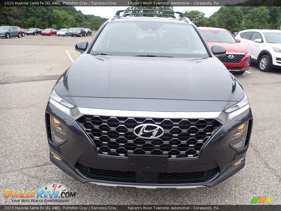 2020 Hyundai Santa Fe SEL AWD Portofino Gray / Espresso/Gray Photo #4