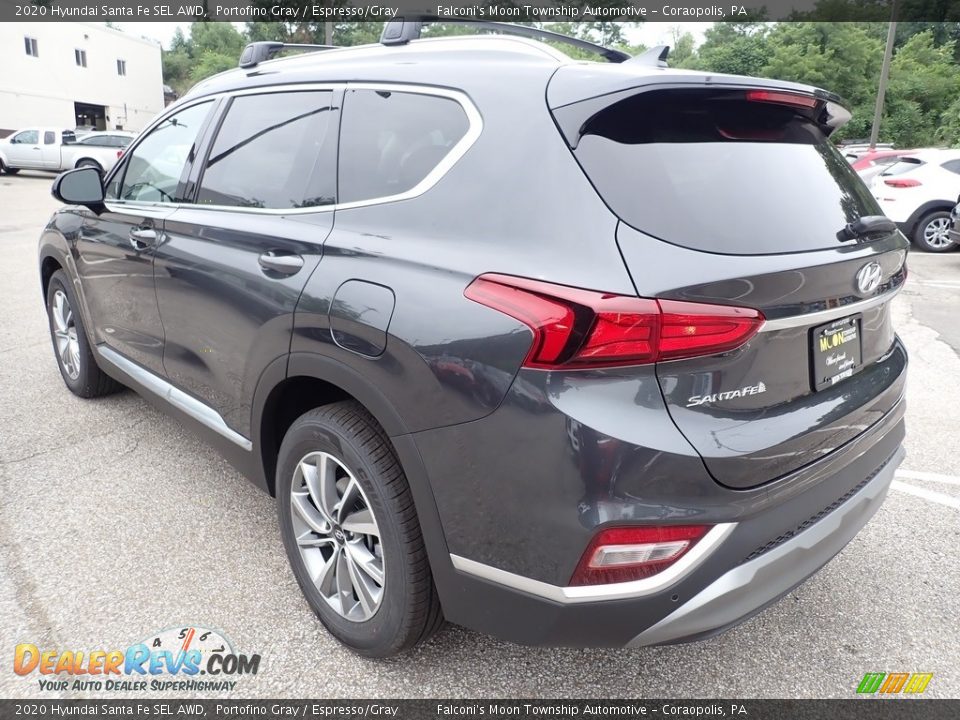 2020 Hyundai Santa Fe SEL AWD Portofino Gray / Espresso/Gray Photo #6