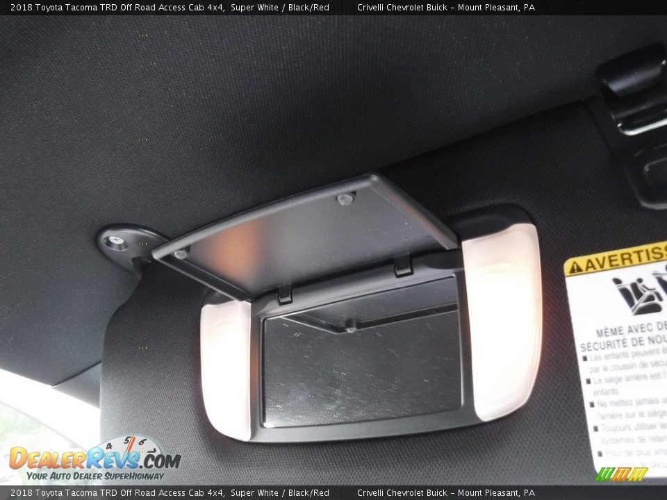 2018 Toyota Tacoma TRD Off Road Access Cab 4x4 Super White / Black/Red Photo #35