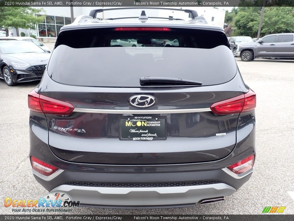 2020 Hyundai Santa Fe SEL AWD Portofino Gray / Espresso/Gray Photo #7