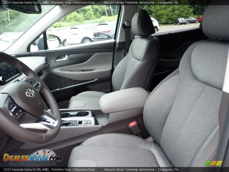 2020 Hyundai Santa Fe SEL AWD Portofino Gray / Espresso/Gray Photo #9
