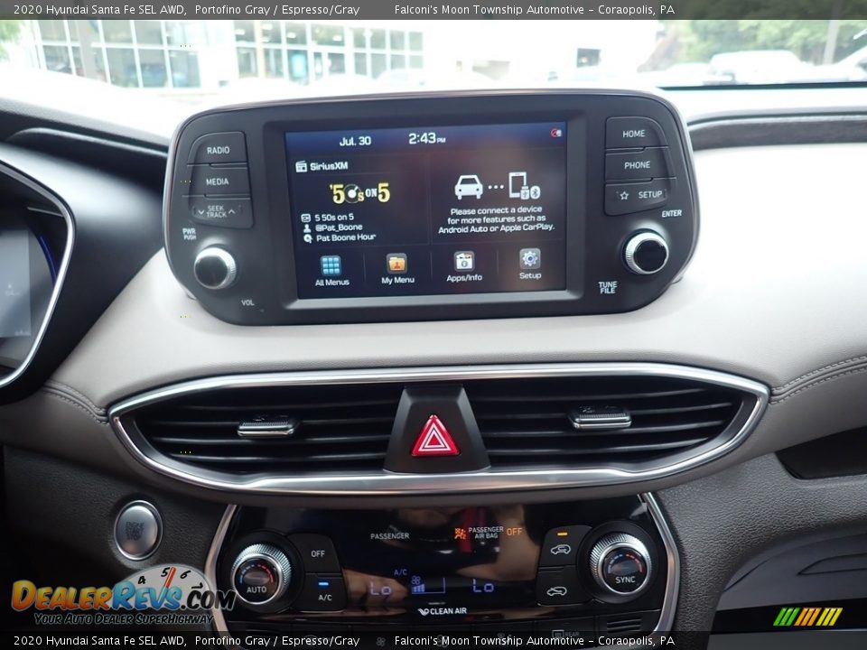2020 Hyundai Santa Fe SEL AWD Portofino Gray / Espresso/Gray Photo #12