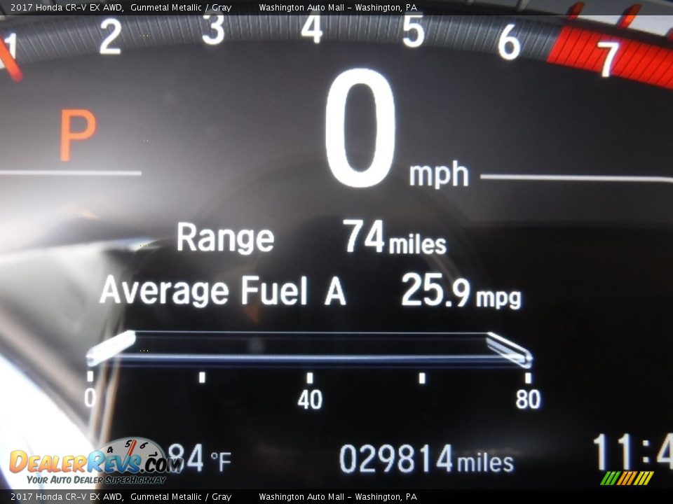 2017 Honda CR-V EX AWD Gunmetal Metallic / Gray Photo #27