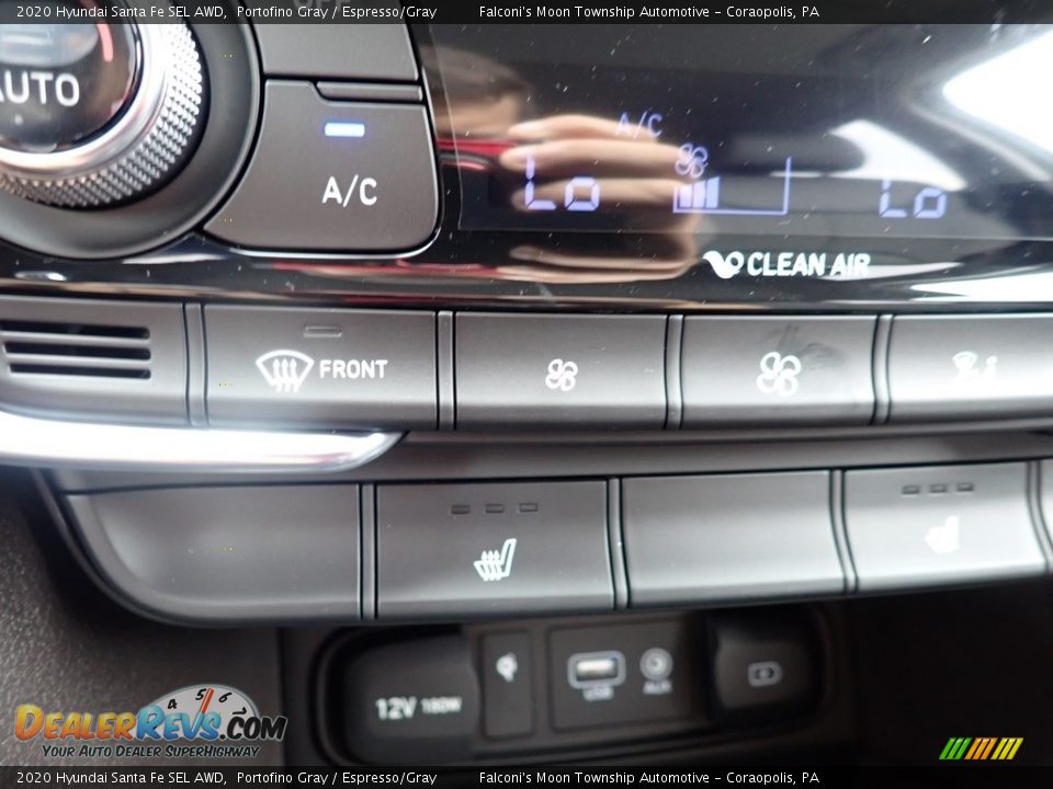2020 Hyundai Santa Fe SEL AWD Portofino Gray / Espresso/Gray Photo #14