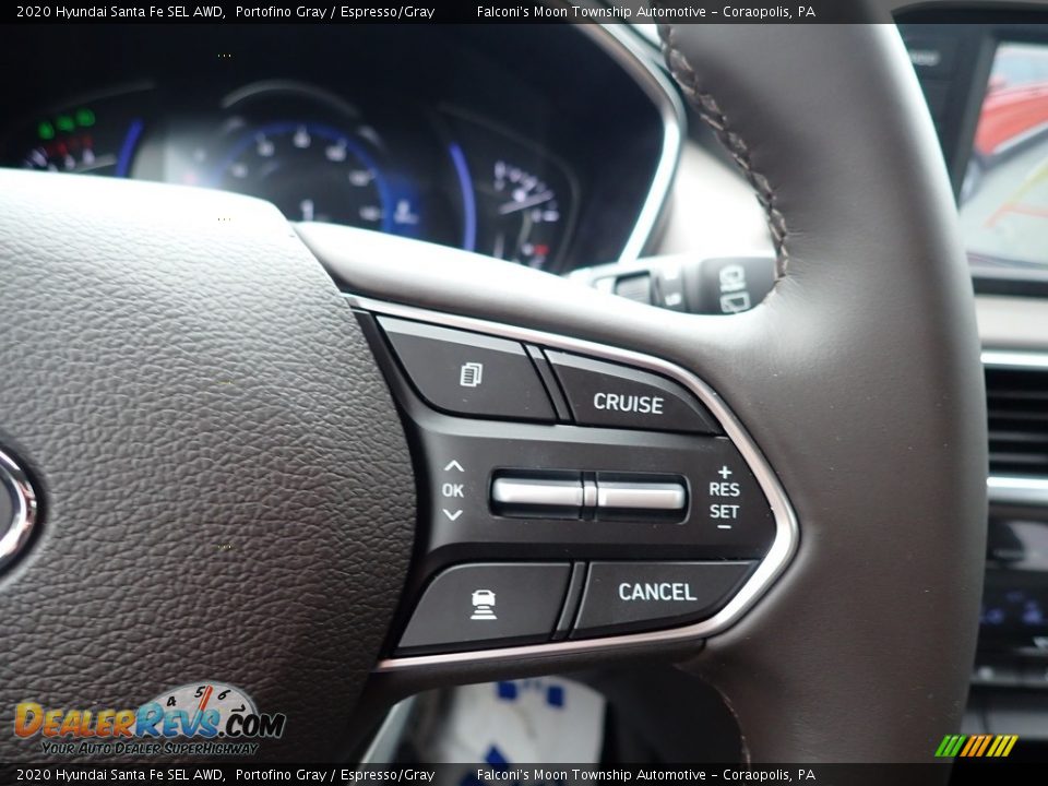 2020 Hyundai Santa Fe SEL AWD Portofino Gray / Espresso/Gray Photo #15