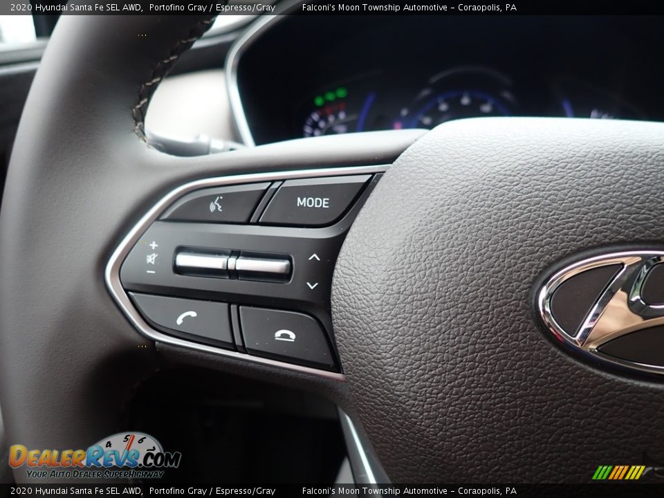 2020 Hyundai Santa Fe SEL AWD Portofino Gray / Espresso/Gray Photo #16