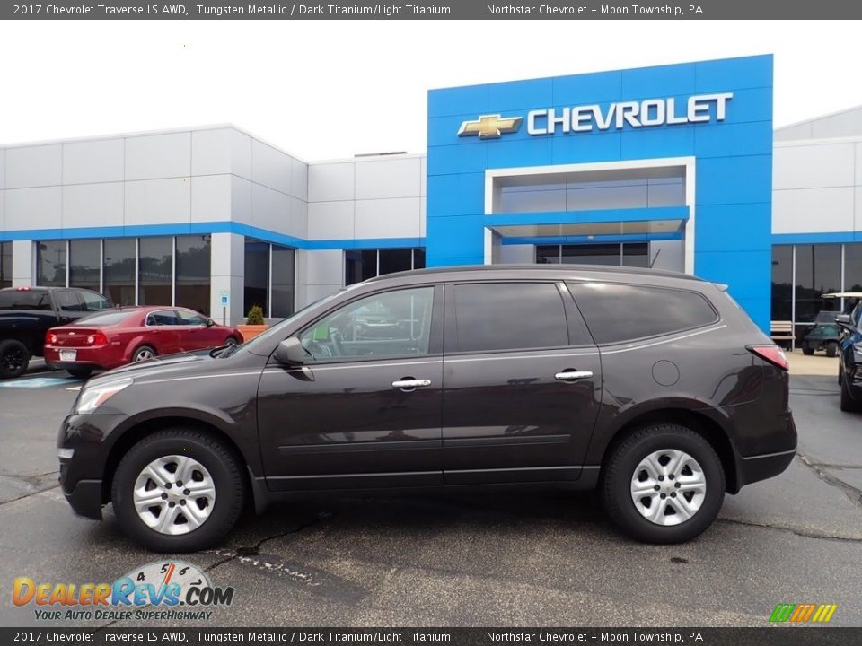 2017 Chevrolet Traverse LS AWD Tungsten Metallic / Dark Titanium/Light Titanium Photo #3