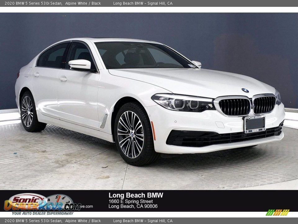 2020 BMW 5 Series 530i Sedan Alpine White / Black Photo #1