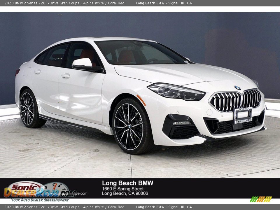 2020 BMW 2 Series 228i xDrive Gran Coupe Alpine White / Coral Red Photo #1