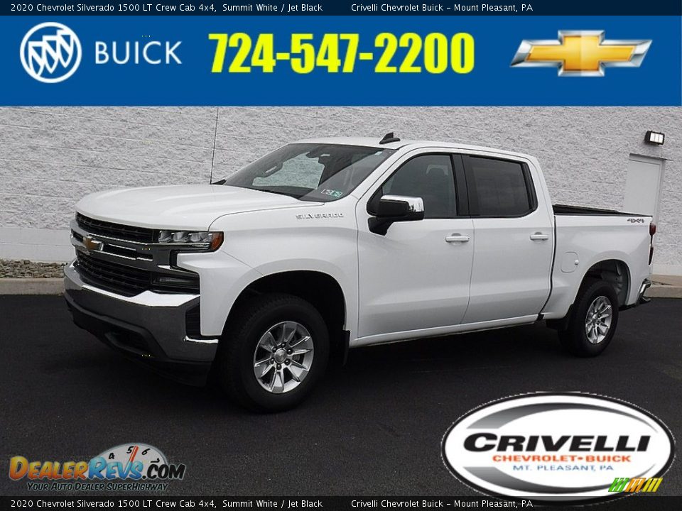 2020 Chevrolet Silverado 1500 LT Crew Cab 4x4 Summit White / Jet Black Photo #1