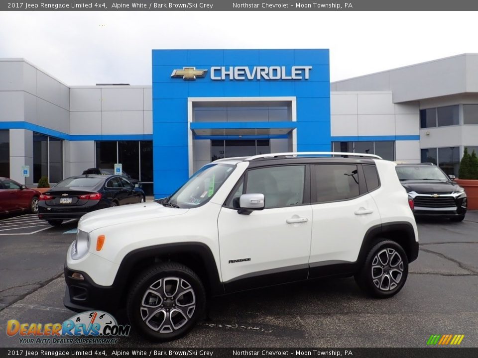 2017 Jeep Renegade Limited 4x4 Alpine White / Bark Brown/Ski Grey Photo #1