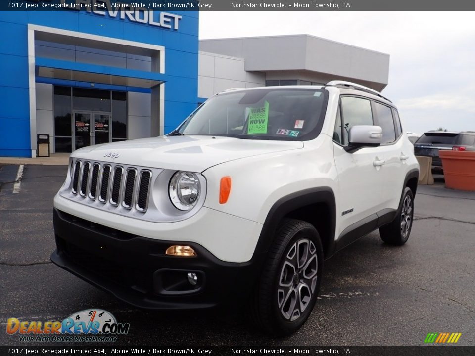 2017 Jeep Renegade Limited 4x4 Alpine White / Bark Brown/Ski Grey Photo #2