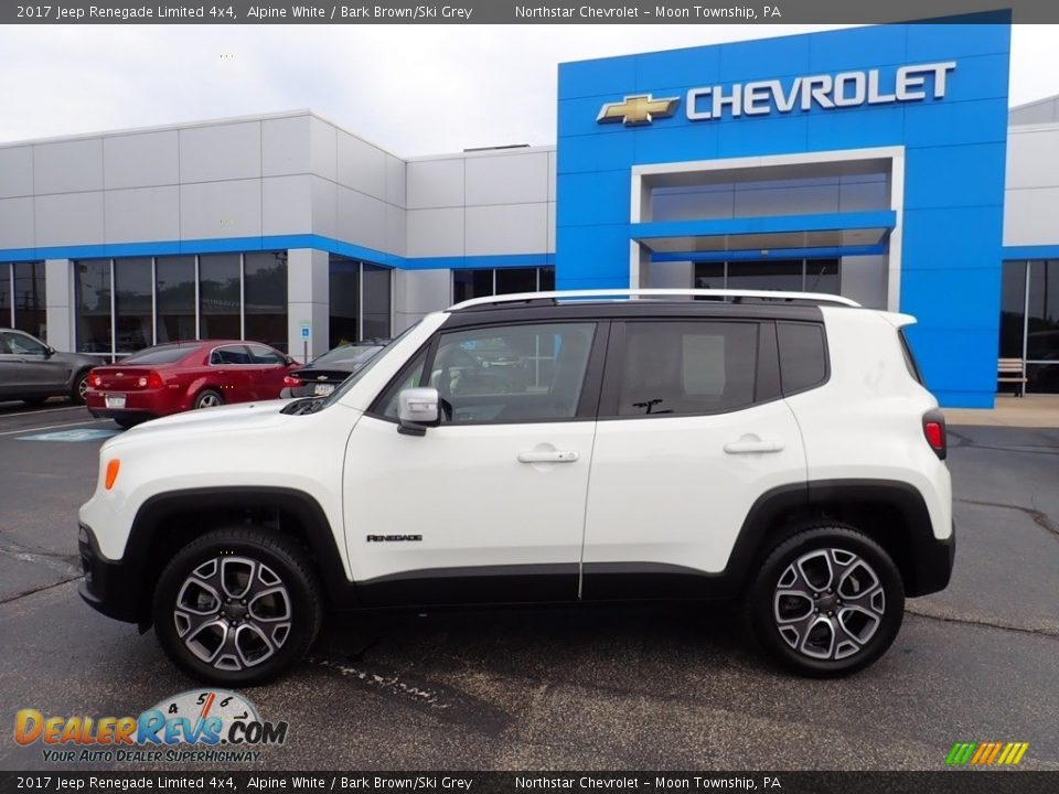 2017 Jeep Renegade Limited 4x4 Alpine White / Bark Brown/Ski Grey Photo #3