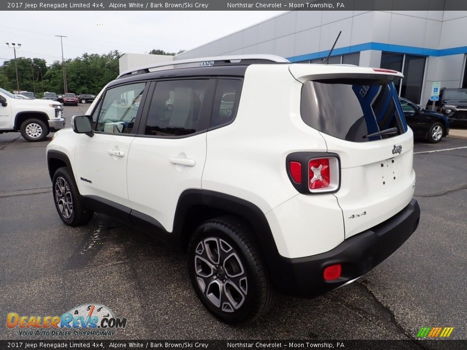 2017 Jeep Renegade Limited 4x4 Alpine White / Bark Brown/Ski Grey Photo #4