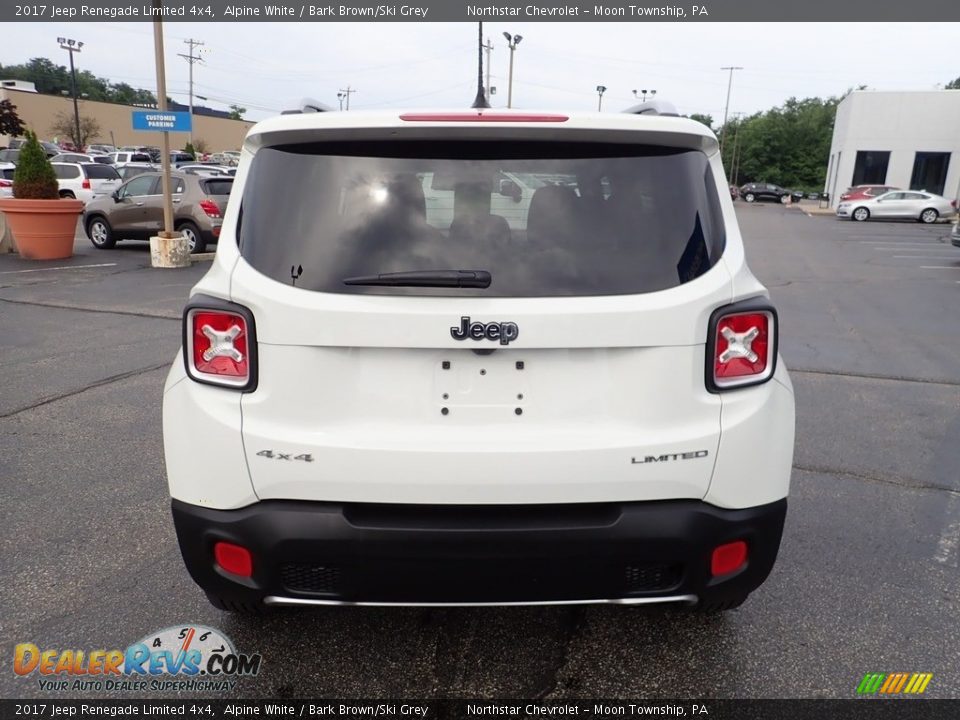 2017 Jeep Renegade Limited 4x4 Alpine White / Bark Brown/Ski Grey Photo #6