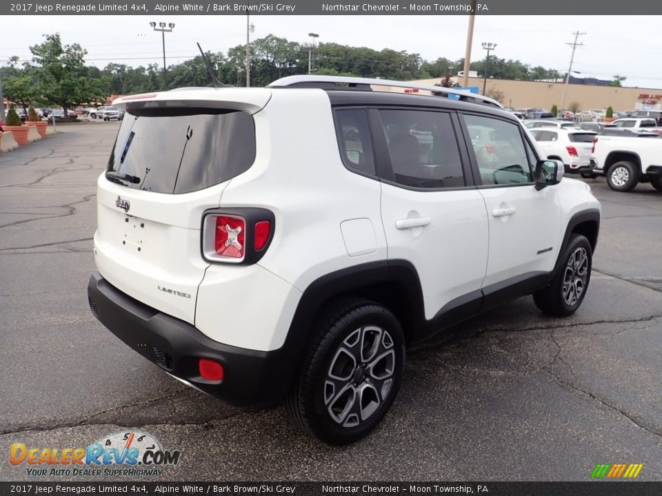 2017 Jeep Renegade Limited 4x4 Alpine White / Bark Brown/Ski Grey Photo #8