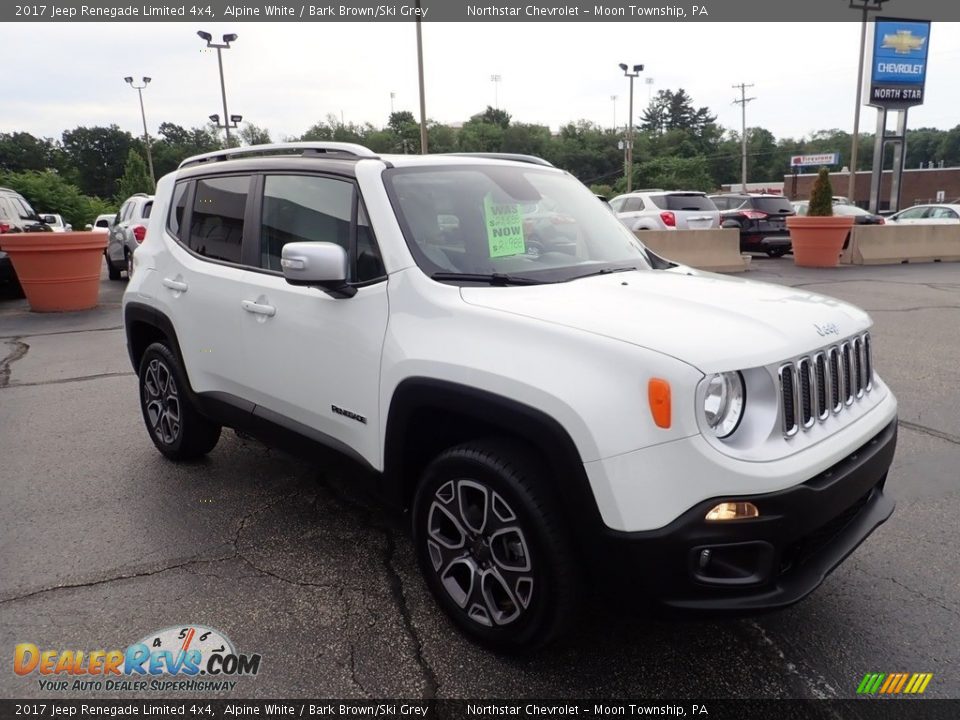 2017 Jeep Renegade Limited 4x4 Alpine White / Bark Brown/Ski Grey Photo #10