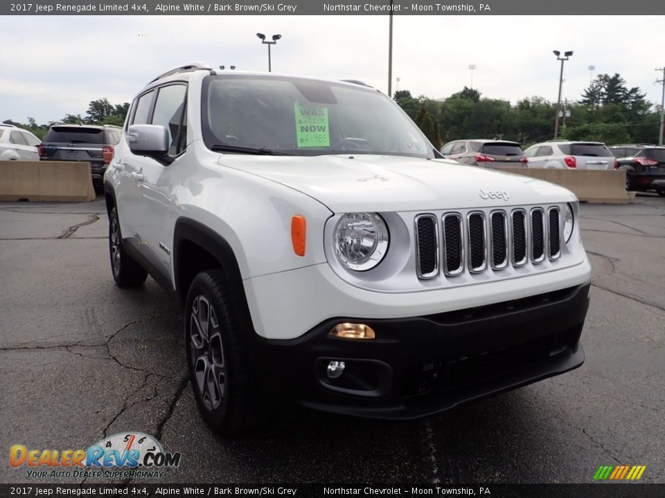 2017 Jeep Renegade Limited 4x4 Alpine White / Bark Brown/Ski Grey Photo #11