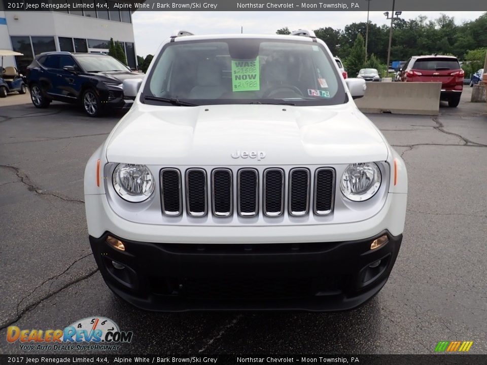 2017 Jeep Renegade Limited 4x4 Alpine White / Bark Brown/Ski Grey Photo #12