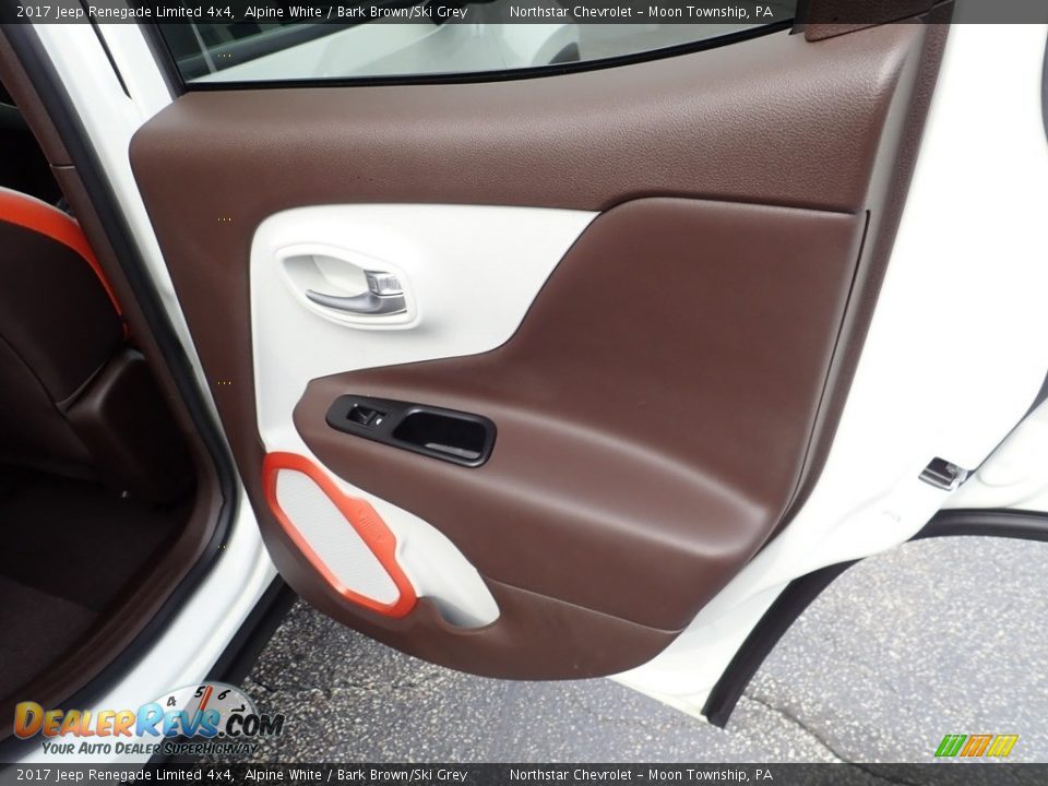 2017 Jeep Renegade Limited 4x4 Alpine White / Bark Brown/Ski Grey Photo #18