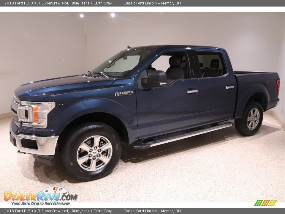 2018 Ford F150 XLT SuperCrew 4x4 Blue Jeans / Earth Gray Photo #3