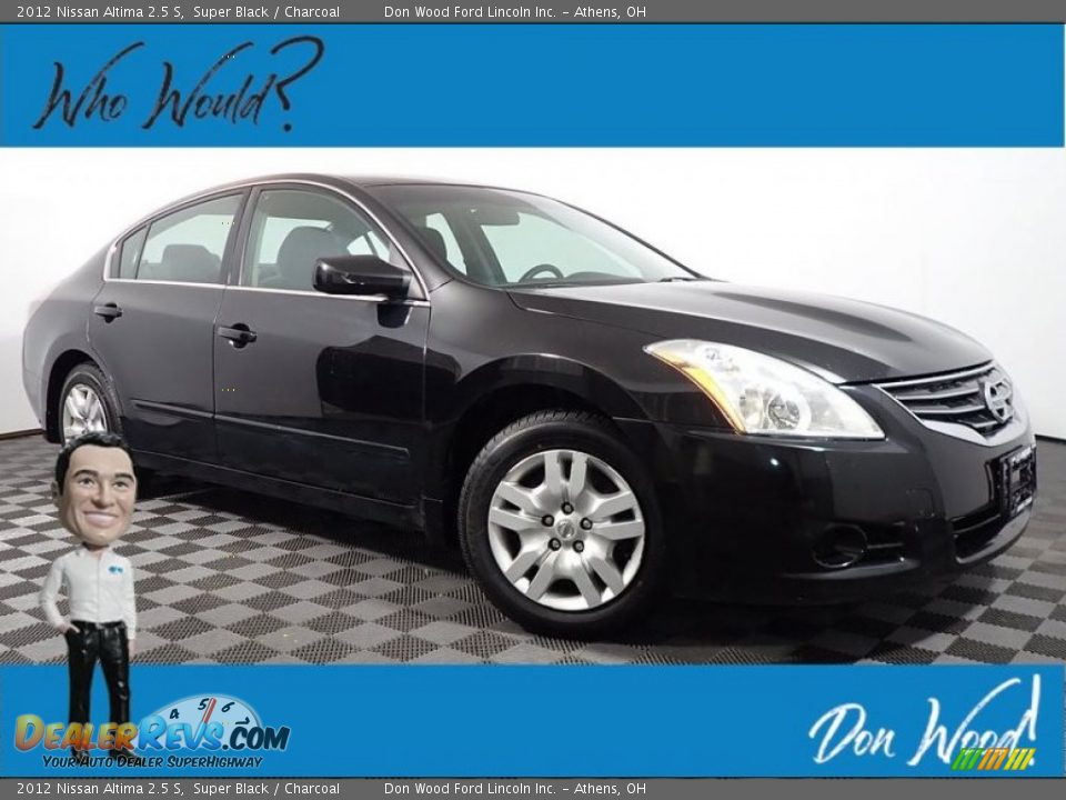 2012 Nissan Altima 2.5 S Super Black / Charcoal Photo #1