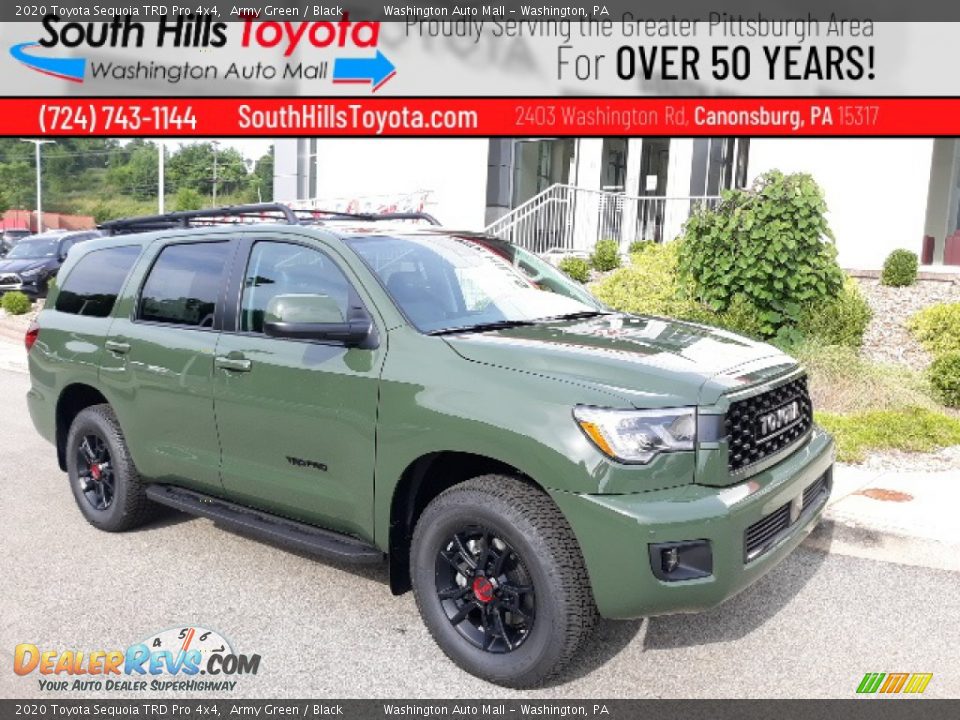 2020 Toyota Sequoia TRD Pro 4x4 Army Green / Black Photo #1