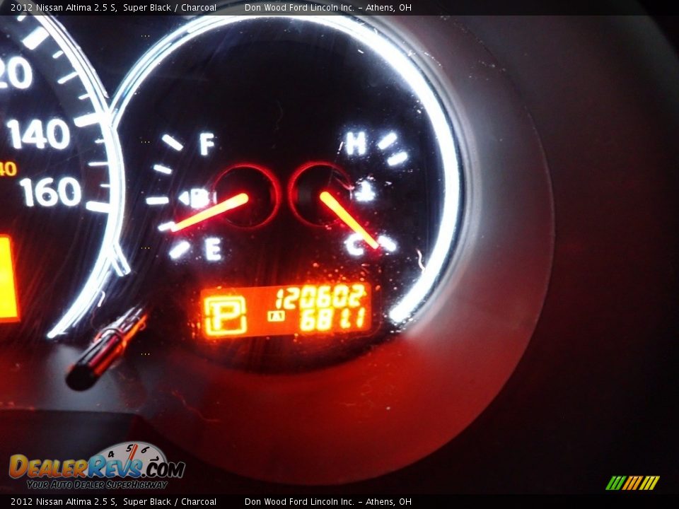 2012 Nissan Altima 2.5 S Super Black / Charcoal Photo #27